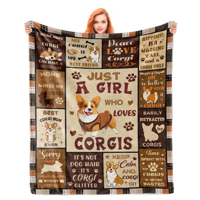 I Work Hard Blanket for Corgi Lovers and Their Dogs