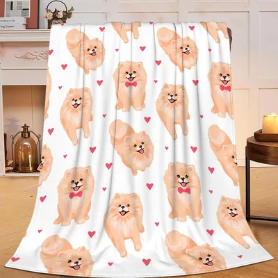 Pomeranian Dog Mom Blanket for Dog Lovers and Pups