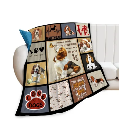 Basset Hound I asked Blanket for dog lovers and friends