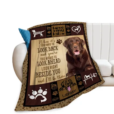 Love my Lab Blanket: A Chocolate Lab Throw for Dog Lovers