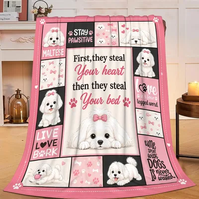 Maltese Dog Mom Blanket for Dog Lovers Who Adore Their Pup