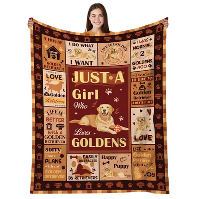 a House Blanket for Golden Retriever Lovers