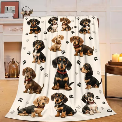 Dachshund Puppy Blanket for Dog Lovers and Their Homes
