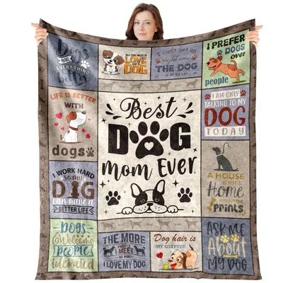 Best Dog Mom Ever Dogs Blanket for Dog Lovers