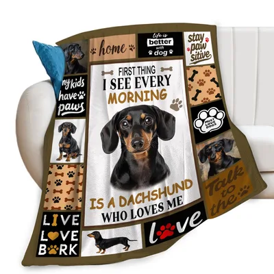 home life is better Blanket for Dachshund Lovers