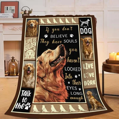 Golden Retriever Dog Mom Blanket for Dog Lovers