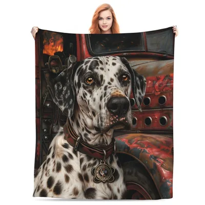 Dalmatian Dog Blanket for Firefighter Dog Lovers