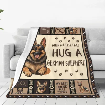 Paw When All Else Blanket: German Shepherd Hug Throw