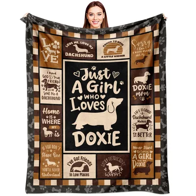 Love Love Me Love Blanket for Dachshund Lovers