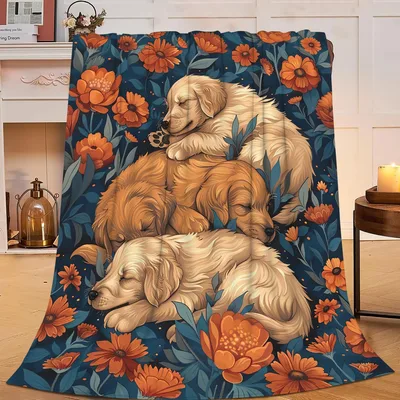Sleeping Puppies Blanket for Dog Lovers and Homes