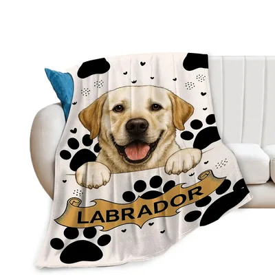 Yellow Lab Lover Blanket: A Labrador Throw for Dog People