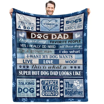 Dogs Over People Blanket for the Dog Dad in Your Life
