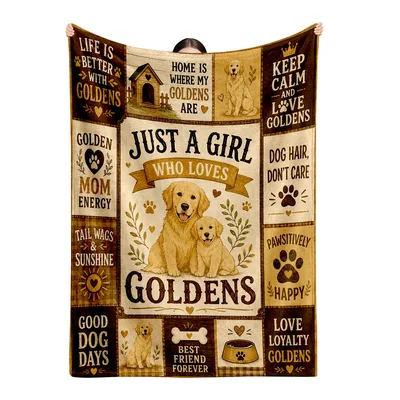 Life Is Better With Goldens Blanket for Dog Lovers
