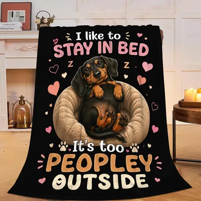 Dachshund Stay in Bed Blanket for Dog Lovers Who Love Naps