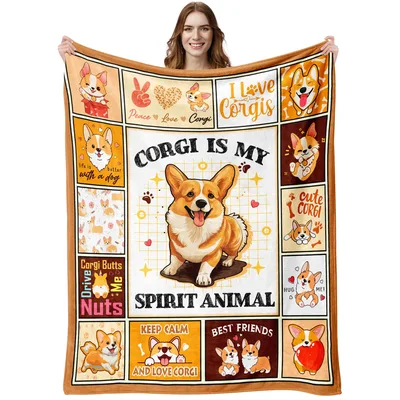 Corgi Is My Spirit Blanket: Cozy Corgi Throw