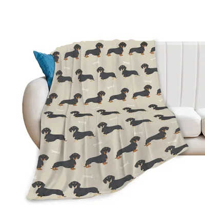 Dachshunds and Bones Blanket for Dog Lovers