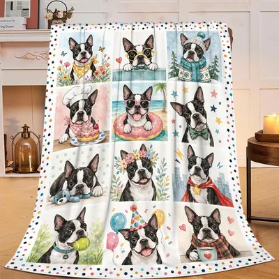 Boston Terrier Dog Mom Blanket for Your Favorite Pup Lover