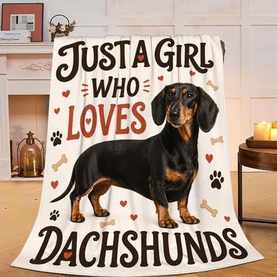 Dachshund Lover with Cream Blanket: Just a Girl Who Loves Dachshunds