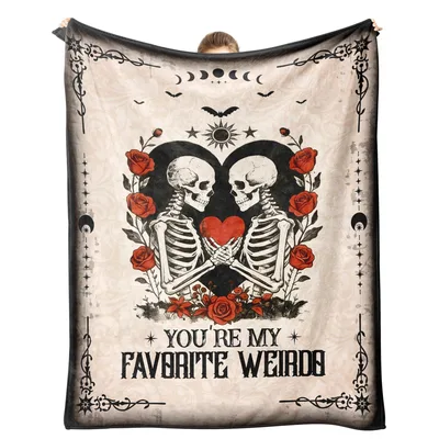 Gothic Lovers Blanket: You're My Favorite Weirdo Throw