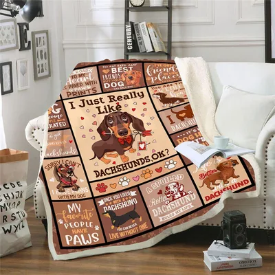 I Just Really Like Dachshunds Blanket: Soft Throw for Dog Lovers