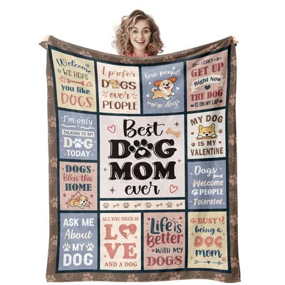 Busy Dog Mom Blanket: A Cozy Collage for Dog Lovers