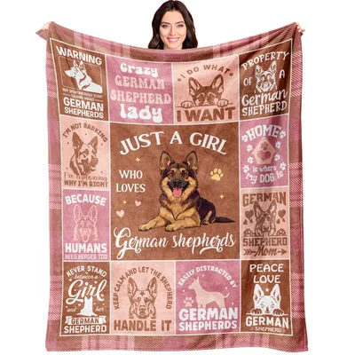 Warning May Spontaneously Start Blanket for German Shepherd Lovers
