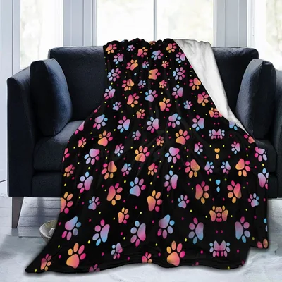 Rainbow Dog Paw Blanket for Dog Lovers Everywhere