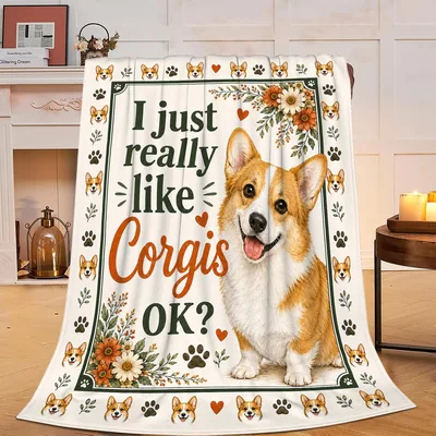 I just really like Corgis Blanket: Corgi Dog Lover Throw