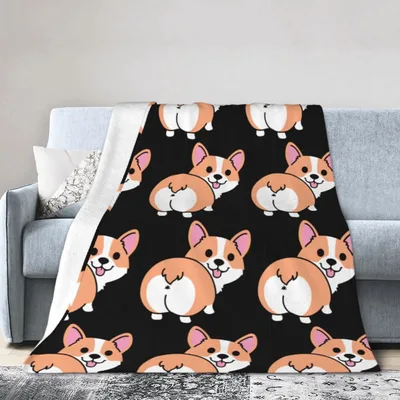 Cute Corgi Pattern Blanket for Dog Lovers