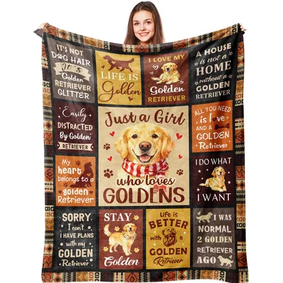 Golden Retriever Gifts Blanket: Fun Dog Lover Throw