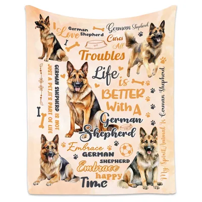 Life Is Better with a German Blanket: Collage of Loyal Dogs