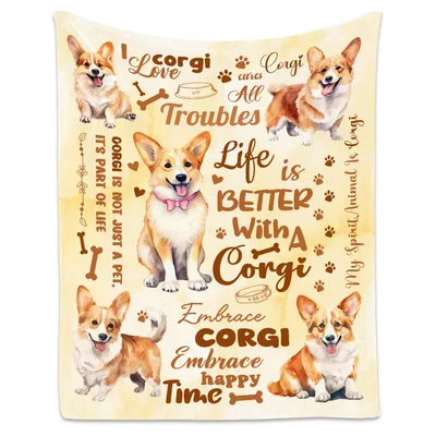 Life Is Better with a Corgi Blanket: Corgi Dog Lover Design