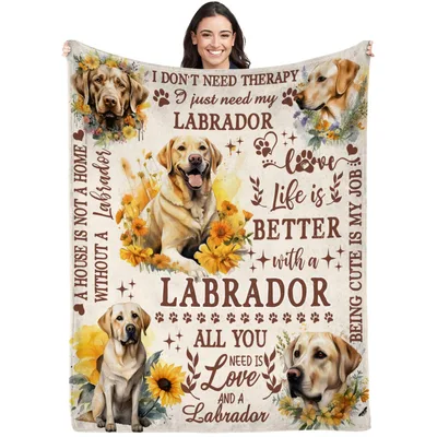 Labrador Dog Mom Blanket for Dog Lovers Everywhere