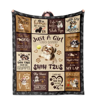 Shih Tzu Mom Blanket for Dog Lovers Who Adore