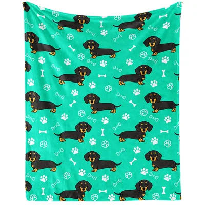 Dachshund Dog Pattern Blanket for Dog Lovers