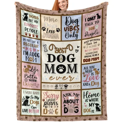 Dog Lover Mom Blanket: Quotes for Dog Moms Everywhere