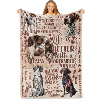 German Shorthaired Pointer Dog Blanket - Life is Better with GSP