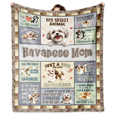 Havanese Dog Mom Blanket Celebrating Your Furry Best Friend