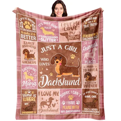 Life Is Good A Dachshund Blanket for Dog Lovers