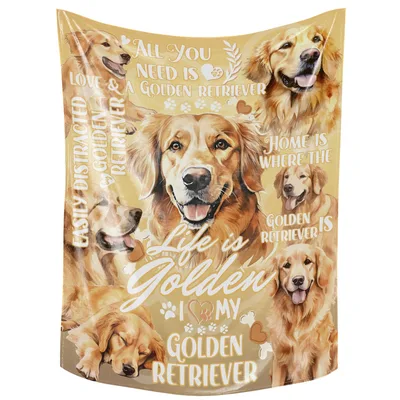 Golden Retriever Dog Blanket for Dog Lovers