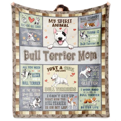 Bull Terrier Mom Blanket: A Cozy Tribute to Your Dog