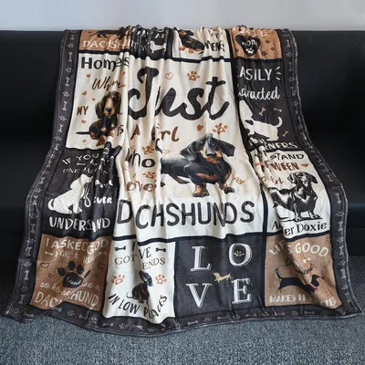 Dachshund Life Blanket: Dogs Everywhere You Look