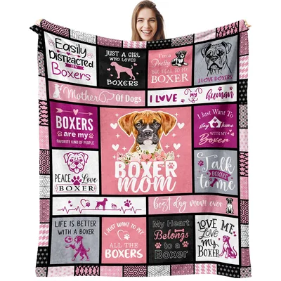 Boxer Dog Mom Blanket for Devoted Owners