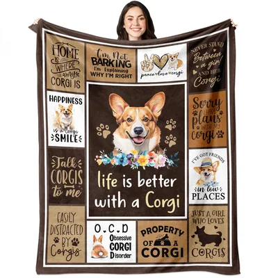 Corgi Gifts Blanket: Life Is Better With a Corgi