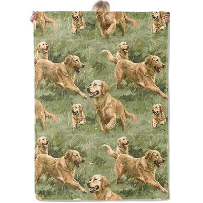 Running Golden Dog Blanket for Dog Lovers
