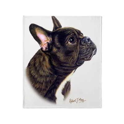 Brindle Frenchie Portrait Blanket: A Dog Lover's Keepsake