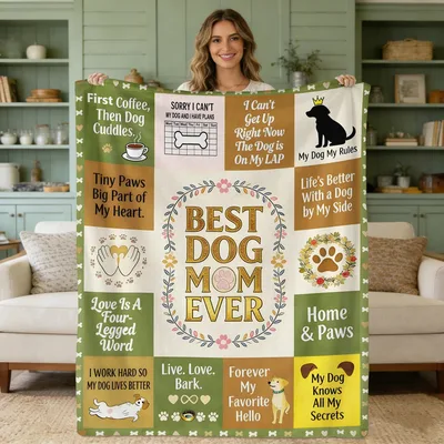 First Coffee Then Dog Blanket for Dog Moms Who Live Happily