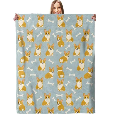 Corgi Pattern Blanket for Dog Lovers Who Adore Corgis