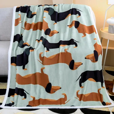Dachshund Dog Pattern Blanket for Long-Legged Lovers
