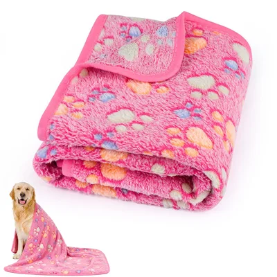 Paw Prints Pink Pattern Blanket: A Soft Design for Dog Lovers